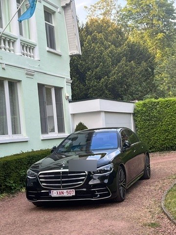 Mercedes chauffeur car for an elegant private event